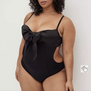 Torrid Big Bow Satin Bodysuit size 3 3X 22-24 New